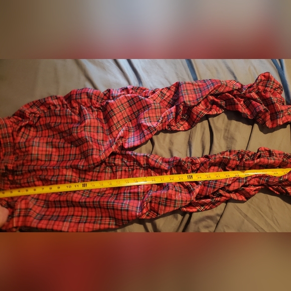 Unisex Black & Red Pants Hot topic String to pull - Picture 5 of 8